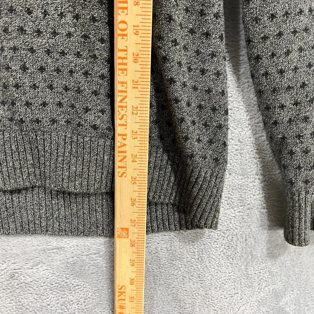 Levis Sweater Mens Large‎ Gray Fair Isle Birds Eye Shawl-Collar Preppy Academia